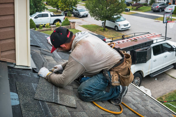 Professional Gutter Repair And Installation technician working in Branford, CT